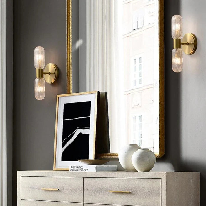 Arandela Dourada de Parede Interna Retro Elegance - Neohousi