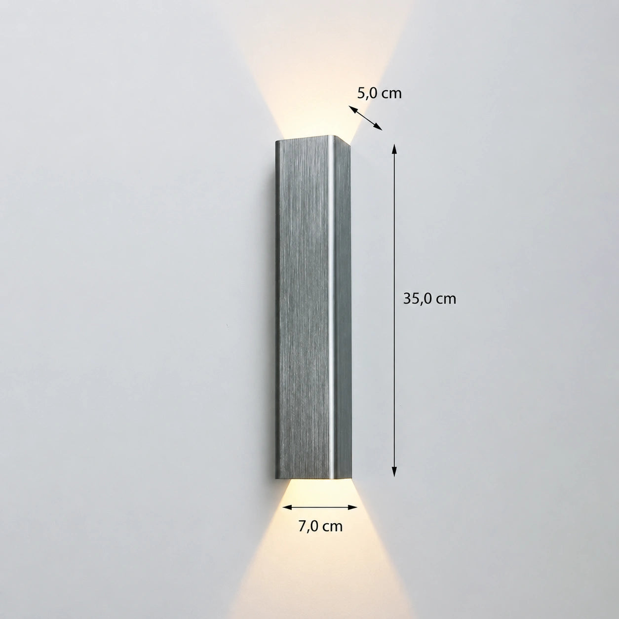 Arandela de parede Solen com luz para cima e para baixo