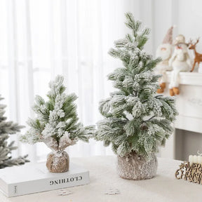Árvore de Natal Artificial com Neve e Luzes Quentes de Mesa Neohousi - Neohousi