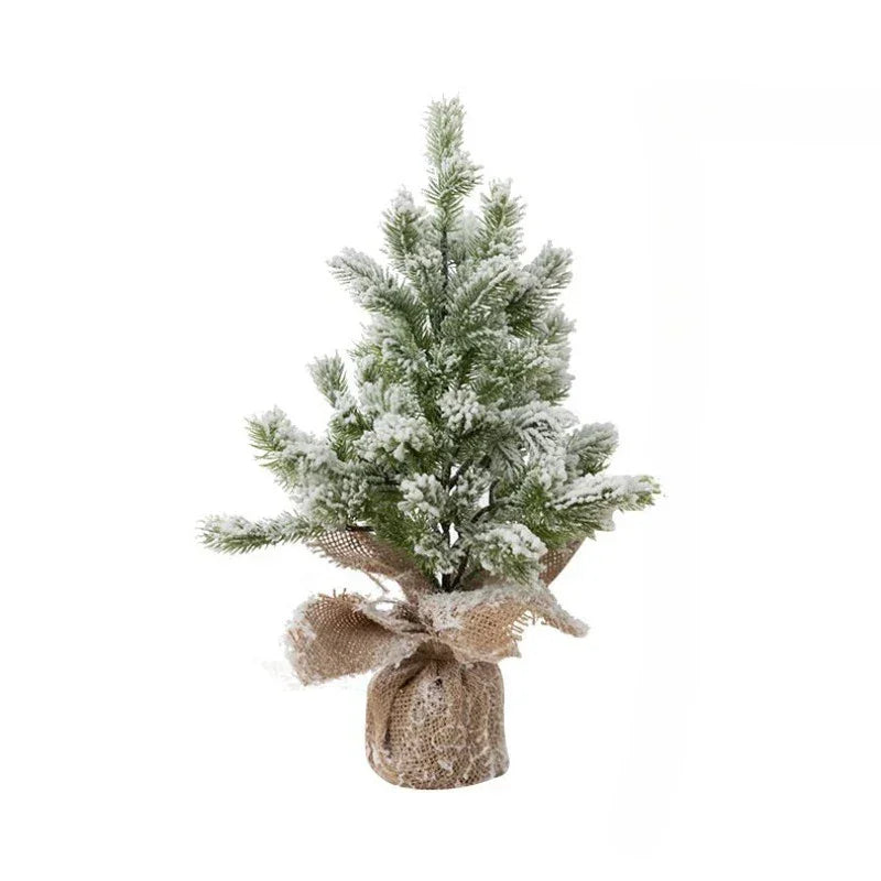 Árvore de Natal Artificial com Neve e Luzes Quentes de Mesa Neohousi - Neohousi