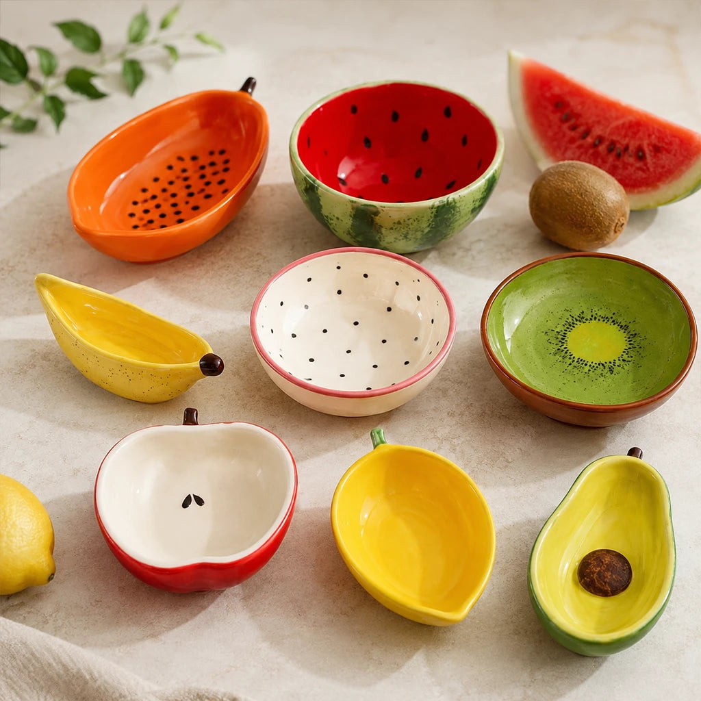 Bowl Fruta Coleção Frutti Tropical Tigela Cumbuca de Porcelana