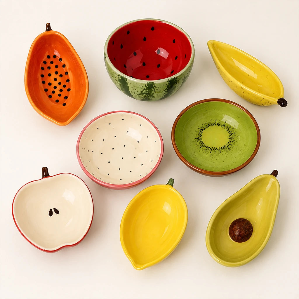 Bowl Fruta Coleção Frutti Tropical Tigela Cumbuca de Porcelana