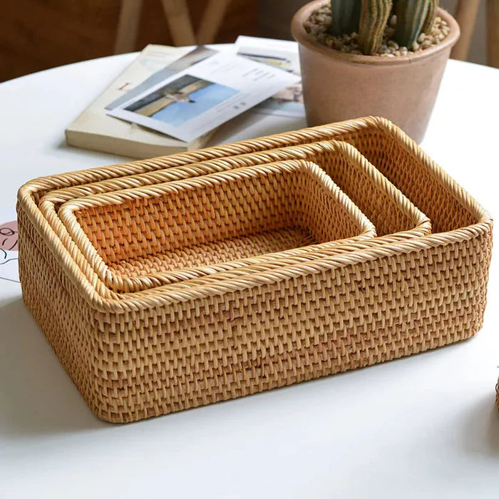 Cesto Vime Organizador Multiuso Decorativo - Neohousi