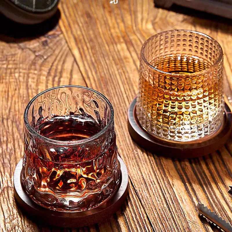 Copo de Whisky Cristal com Base Rotativa - Neohousi
