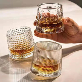 Copo de Whisky Cristal com Base Rotativa - Neohousi