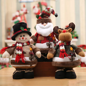 Decoração de Natal Conjunto Noel Boneco de Neve e Rena - Neohousi