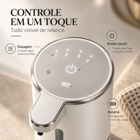 Painel de controle em um toque do dispenser automático Aera