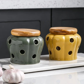 Pote de Alho Cerâmica Respirável - Neohousi