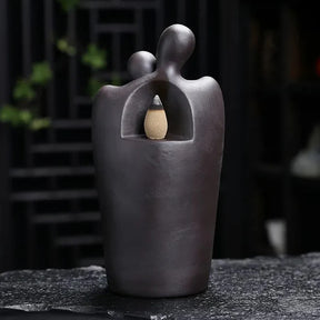 Escultura Decorativa Paixão com Porta Incenso - Efeito Cascata - Neohousi