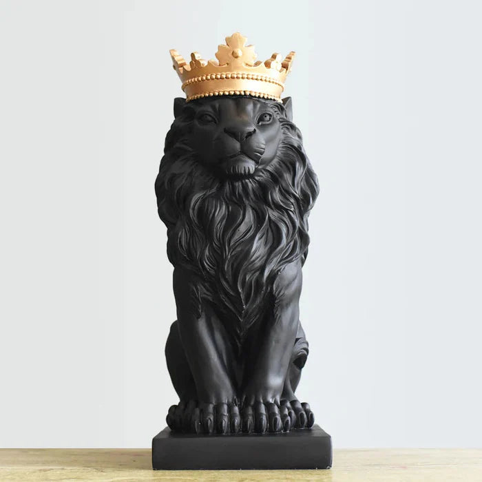 Estatueta Decorativa Leão Imperador - Neohousi