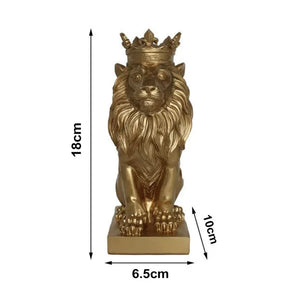 Estatueta Decorativa Leão Imperador - Neohousi