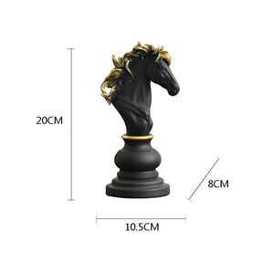 Estatueta Decorativa Peças de Xadrez em Resina - Neohousi
