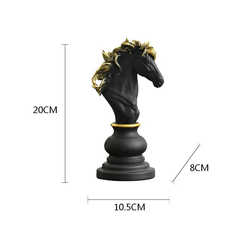Estatueta Decorativa Peças de Xadrez em Resina - Neohousi