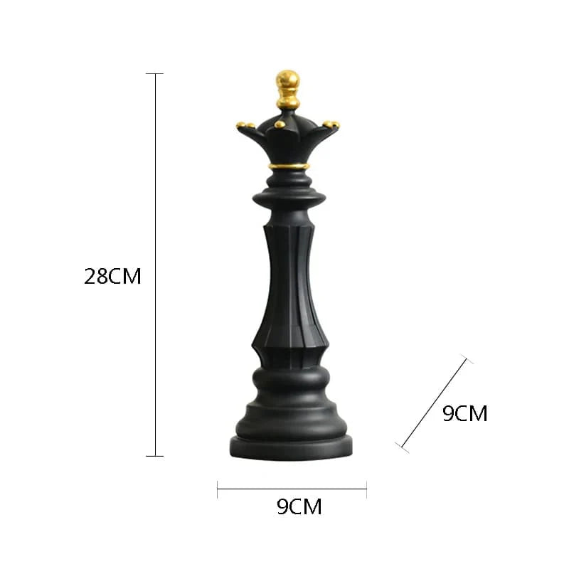Estatueta Decorativa Peças de Xadrez em Resina - Neohousi