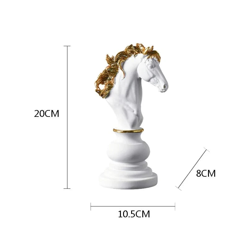 Estatueta Decorativa Peças de Xadrez em Resina - Neohousi