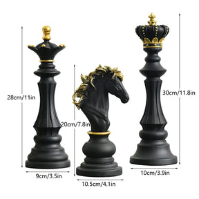 Estatueta Decorativa Peças de Xadrez em Resina - Neohousi