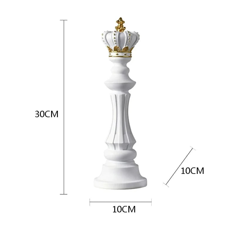 Estatueta Decorativa Peças de Xadrez em Resina - Neohousi