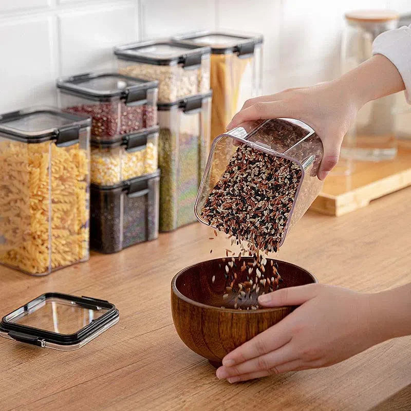 Kit 9 Potes Herméticos Transparente para Armazenamento de Alimentos - Neohousi