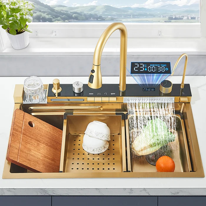 Kit Cuba Gourmet AquaTech Smart Pro Aço Inox com Torneira Flexível - Neohousi