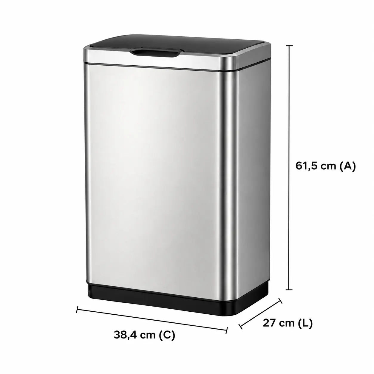 Lixeira Automática Inteligente 50 Litros Inox Sensor Touch