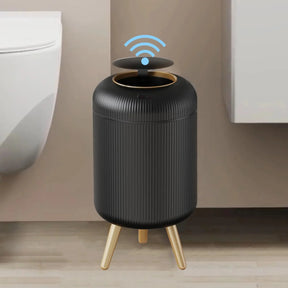 Lixeira Decorativa Automática Madeira com Sensor 10L