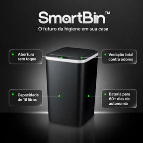 Lixeira Inteligente SmartBin™ com Sensor de Movimento Recarregável USB