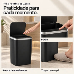 Lixeira Inteligente SmartBin™ com Sensor de Movimento Recarregável USB