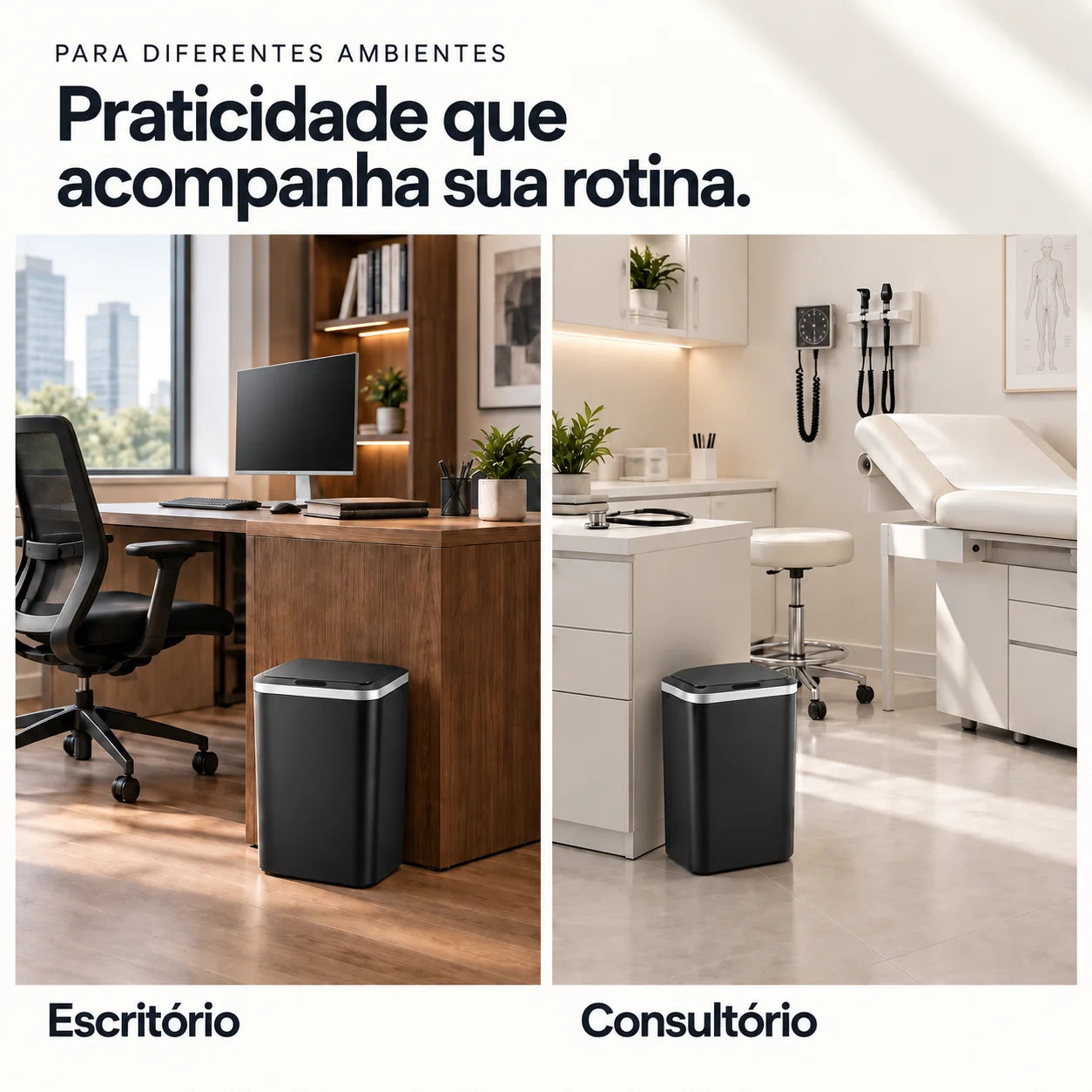 Lixeira Inteligente SmartBin™ com Sensor de Movimento Recarregável USB