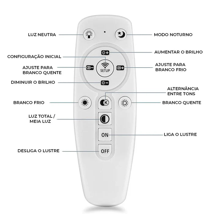 Lustre Pendente Nexus em LED com Controle Remoto - Neohousi