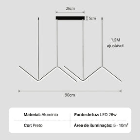 Lustre Pendente Skyline Led - Neohousi