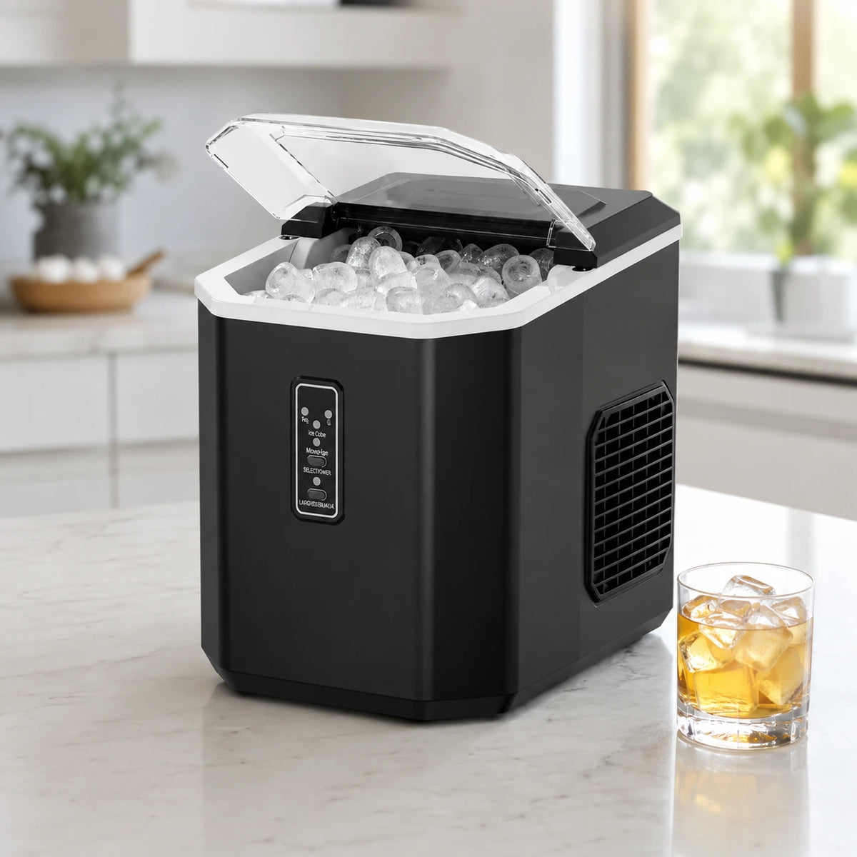 Máquina de Gelo Portátil Turbo Ice para Casa, Bar e Área Gourmet 110V