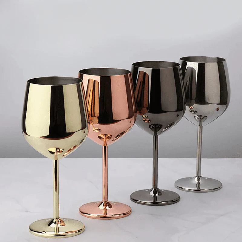 Taça de Vinho Colorida Inox Inquebrável - Neohousi