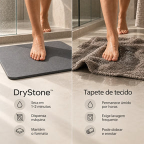 Tapete de Pedra Diatomita para Banheiro com Secagem Rápida Drystone™