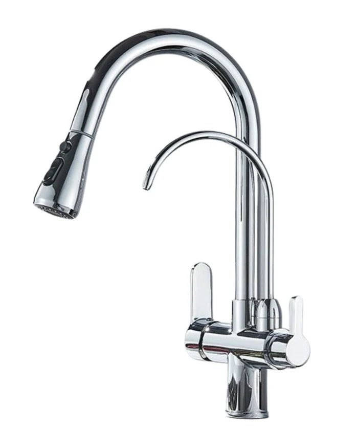 Torneira Gourmet Cozinha Milano Monocomando com Filtro de Água e Jato Extensível - Neohousi