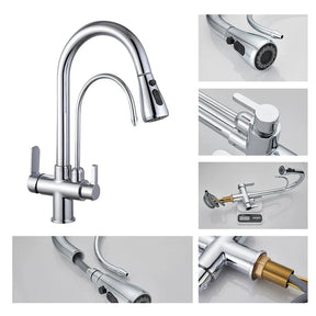 Torneira Gourmet Cozinha Milano Monocomando com Filtro de Água e Jato Extensível - Neohousi