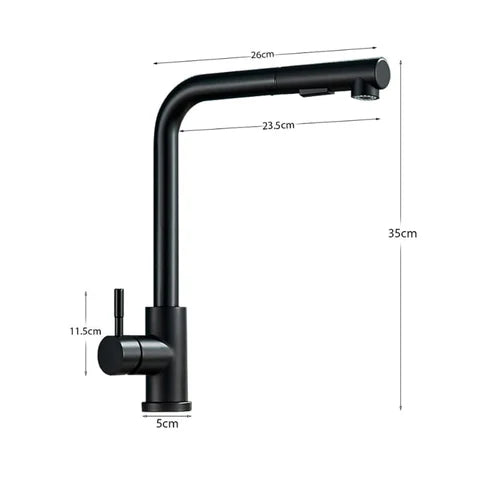 Torneira Gourmet Cozinha Helsinki Retrátil 360º Monocomando Pulverizador Dupla Misturador - Neohousi