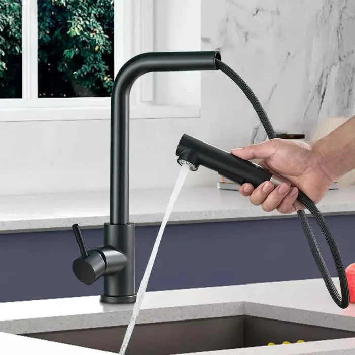 Torneira Gourmet Cozinha Helsinki Retrátil 360º Monocomando Pulverizador Dupla Misturador - Neohousi