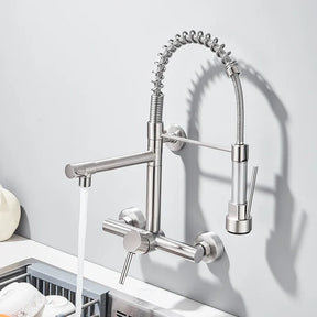 Torneira Gourmet Cozinha Monaco de Parede com Misturador e Jato Extensível - Neohousi