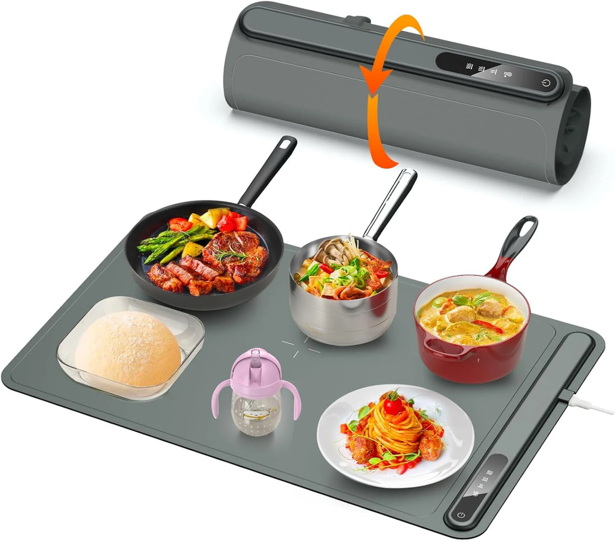 WarmPro™ Bandeja de Aquecimento Elétrica Dobrável em Silicone Nano Premium